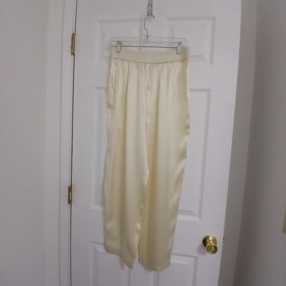 Marisa Christina Cream Silk Garment Lounge Pant Vintage